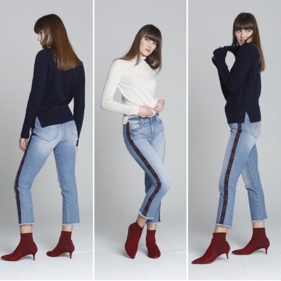 DRIFTWOOD Roxy Plaid Crop Jeans - Picture 1 of 8